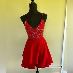 B Darlin embellished A-line red dress. Size 5/6